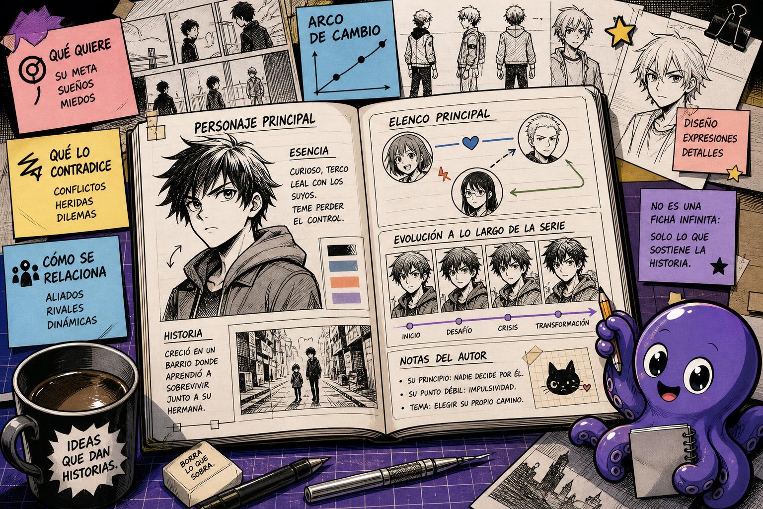 Biblia de personajes: guía para manga, cómic y webtoon