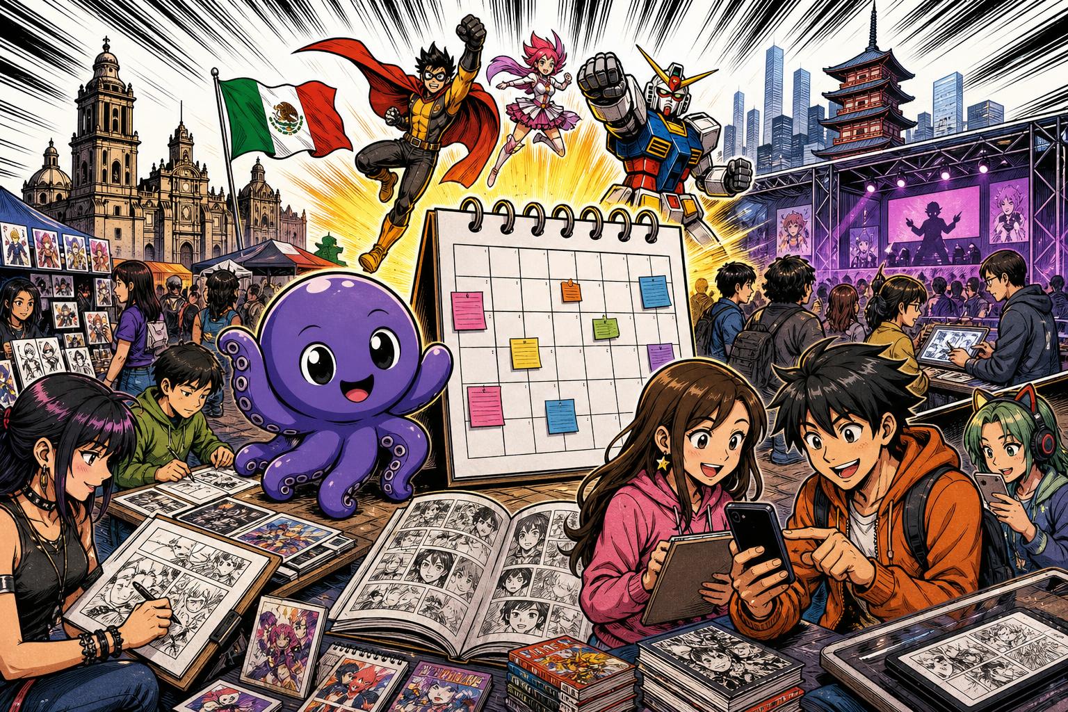 Eventos de manga, cómic y webtoon en México 2026 | Agenda próxima