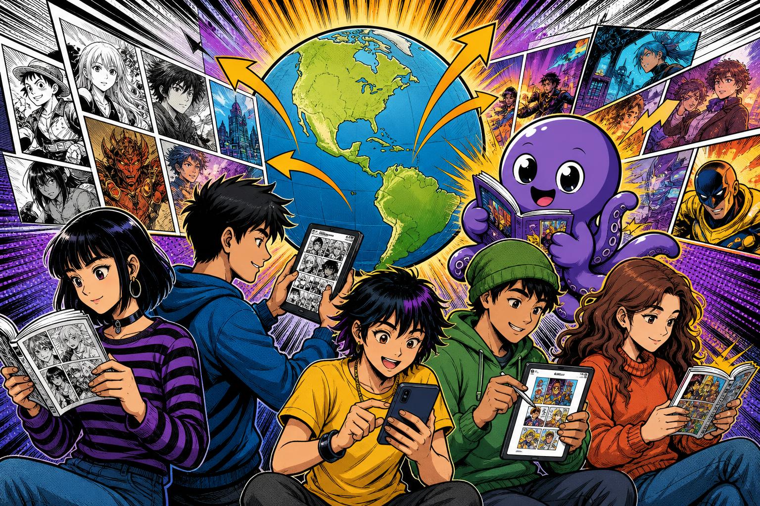 Tendencias de lectura manga, cómic y webtoon 2026 en México y LATAM