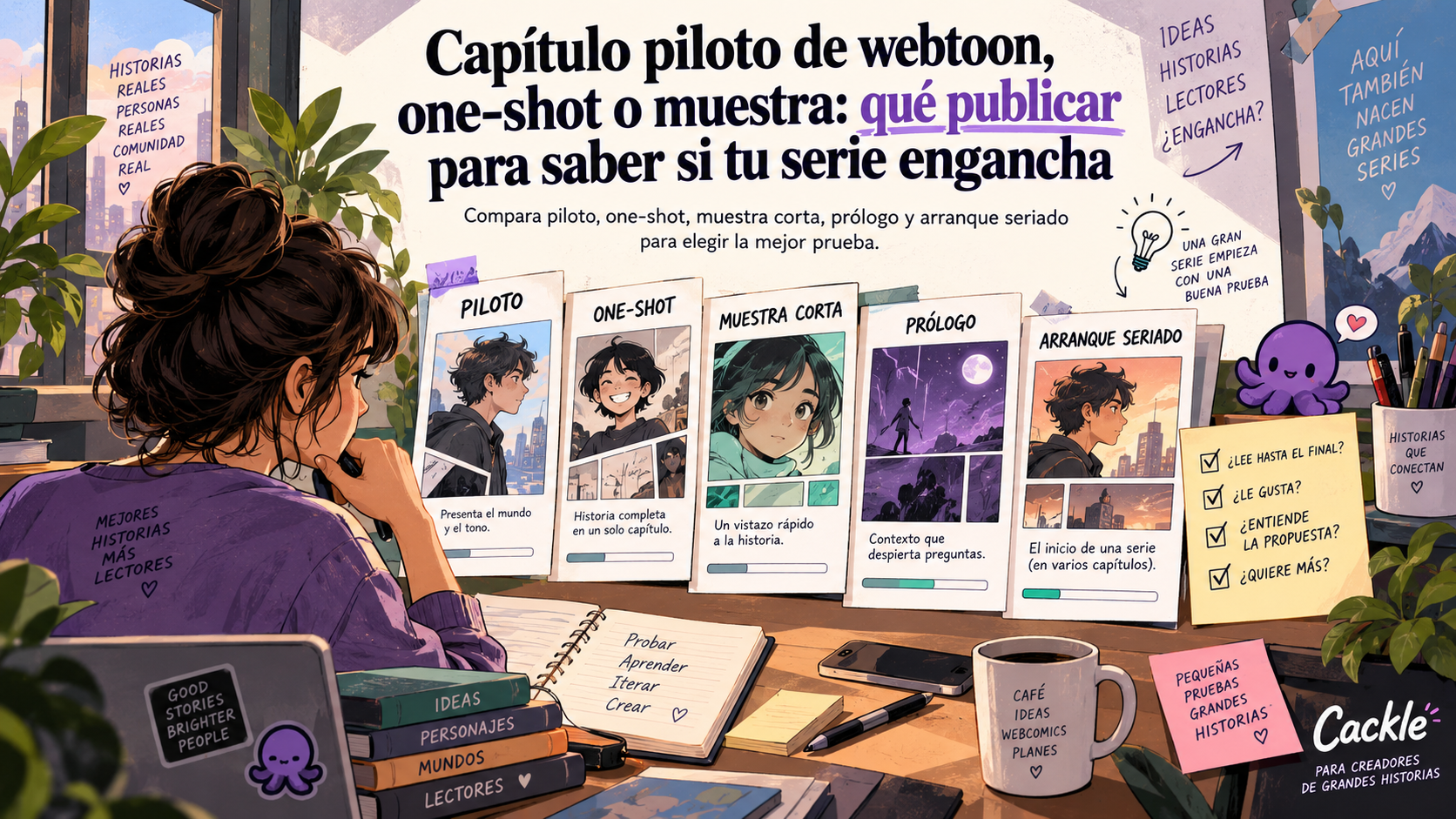 Capítulo piloto de webtoon o one-shot: cuál usar para validar una serie