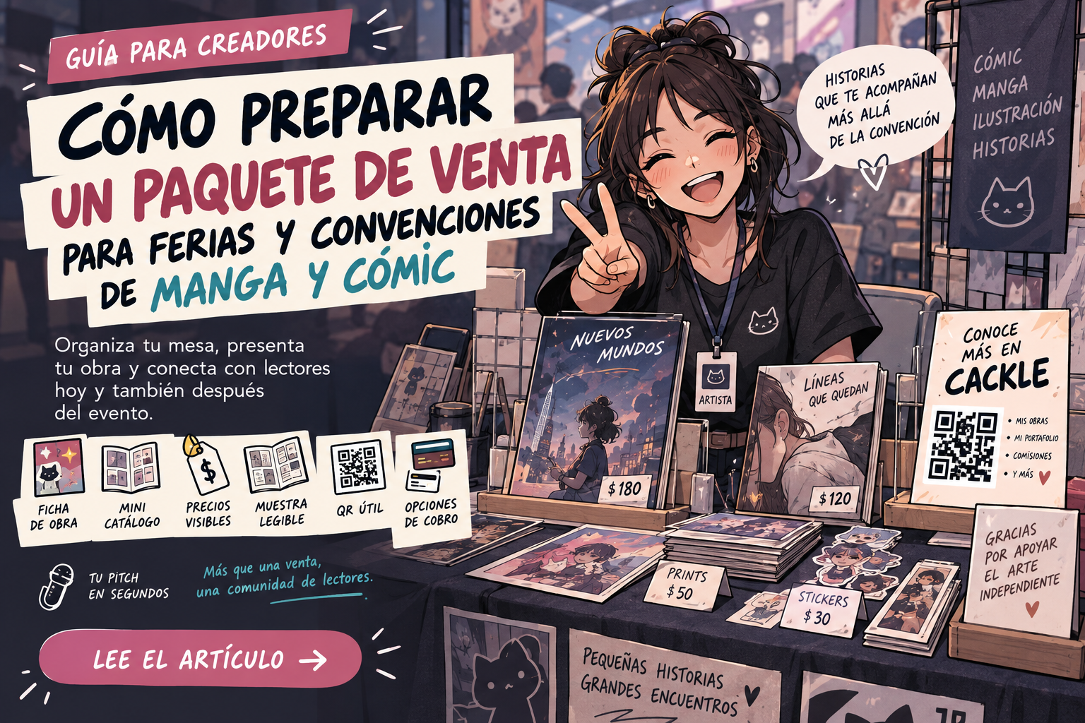 Paquete de venta para ferias y convenciones de manga y cómic