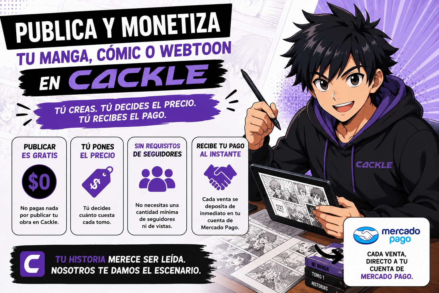 Publica y monetiza tu manga, cómic o webtoon | Cackle